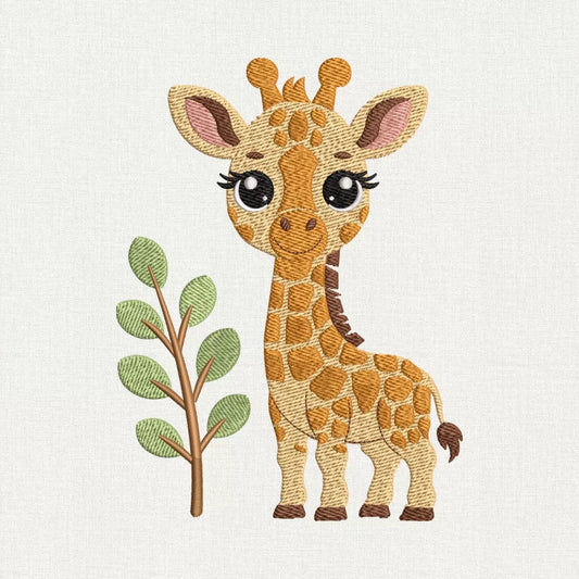 Baby Giraffe Embroidery Design