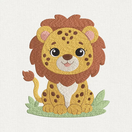 Baby Lion Embroidery Design