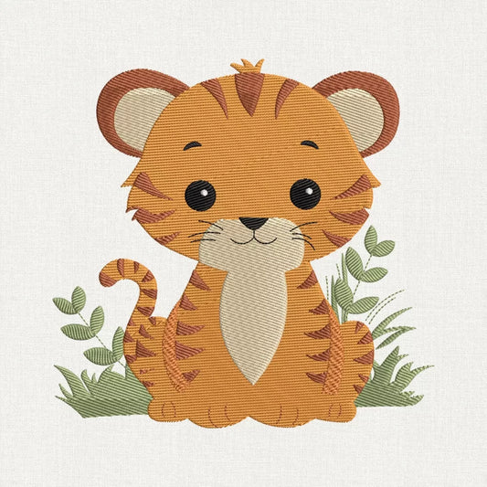 Baby Tiger Embroidery Design