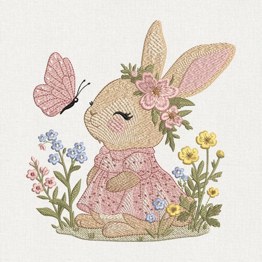 Cute Baby Bunny Embroidery Design