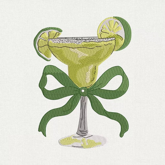 Margarita Embroidery Design with Bow