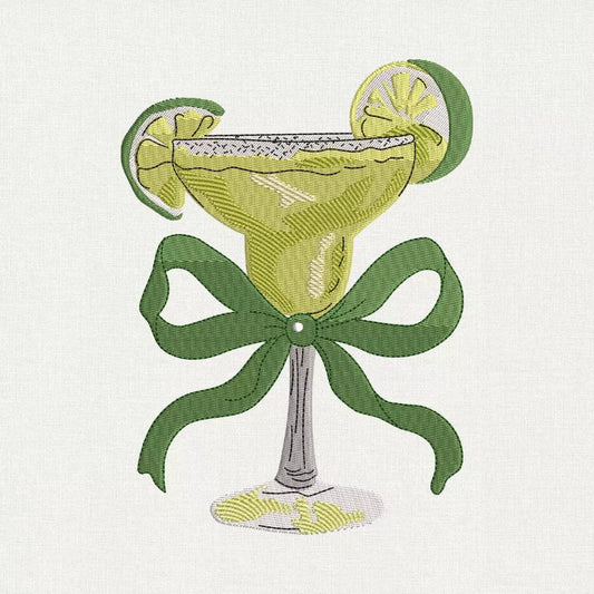 Margarita Embroidery Design with Bow