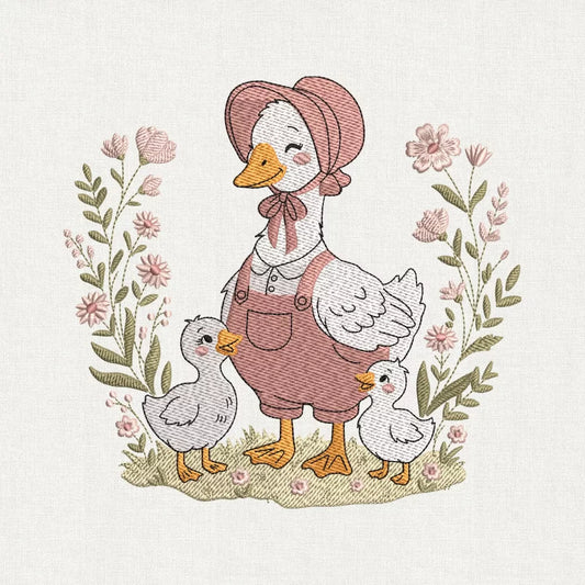 Mother Goose Embroidery Design